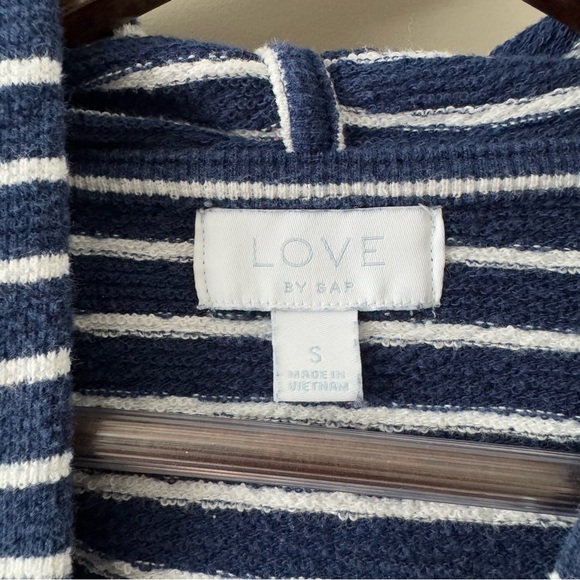 GAP Navy and White Striped Hoodie - Picture 3 of 5